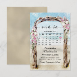 Reserve A Data Calendário de Arbor de Praia de Madeira Flutuante 