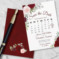 Calendário de Casamento do Elegante Floral Elegant