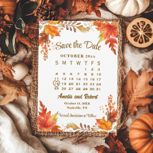 Reserve A Data Calendário de Casamento Floral Boho de Se Apaixona