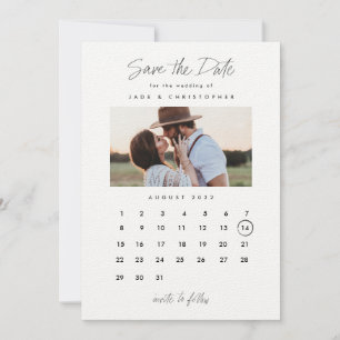 Reserve A Data Calendário de Fotografia de Casamento com Tipograf