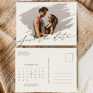 Reserve A Data Calendário de Fotos de Casamento com Letra de Cali