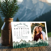 Calendário de Pinheiro de Montanha em Aquarela & C