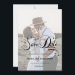 Reserve A Data Caligrafia Faux Vellum Efeito Foto Casamento<br><div class="desc">Calligraphy Faux Vellum Effect Foto Wedding Salve a data que pode ser personalizada com seu texto. Clique no botão "Personalizar" e use a ferramenta design para modificar este modelo. Veja na loja de Design de arte gráfica outros produtos que combinam com este design!</div>