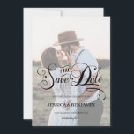 Reserve A Data Caligrafia Faux Vellum Efeito Foto Casamento<br><div class="desc">Calligraphy Faux Vellum Effect Foto Wedding Salve a data que pode ser personalizada com seu texto. Clique no botão "Personalizar" e use a ferramenta design para modificar este modelo. Veja na loja de Design de arte gráfica outros produtos que combinam com este design!</div>