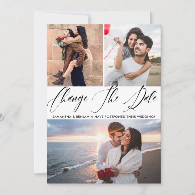 Reserve A Data Caligrafia Foto Muda A Data (Frente)