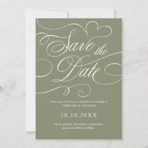 Reserve A Data Caligrafia moderna atemporal Código QR casamento S