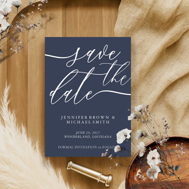 Reserve A Data Caligrafia Personalizada de Fotografia do Casament (Criador carregado)