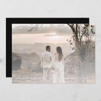 Reserve A Data Caligrafia Romântica: Adicionar Casamento Fotográf