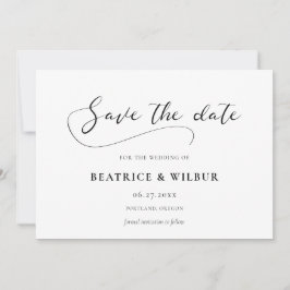 Reserve A Data Caligrafia romântica elegante