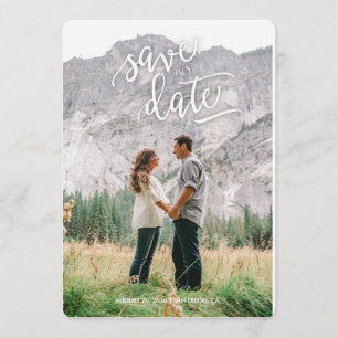 Reserve A Data Caligrafia Salve o Cartão-Postal de Data