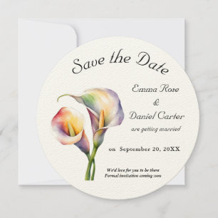 Reserve A Data Calla Aquarela Elegante Lírios Românticos