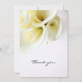Reserve A Data Calla lilies with text space thank you card