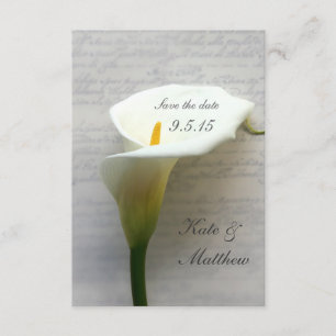 Reserve A Data Calla Lily em manuscrito salvar a data