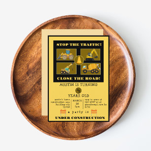 Reserve A Data Caminhões De Construção   Parte Aniversário de cri