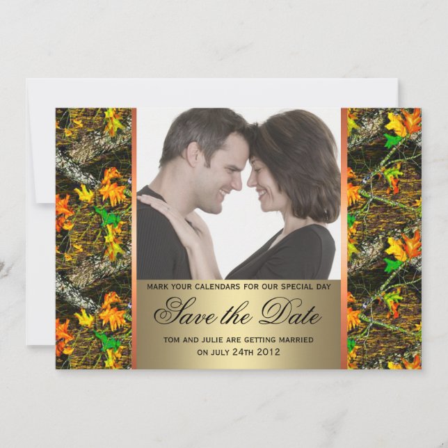 Reserve A Data Camo Save the Date Photo (Frente)