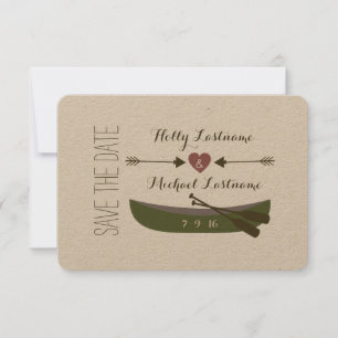 Reserve A Data Canoe + Setas Com Casamento De Coração Salvar A Da