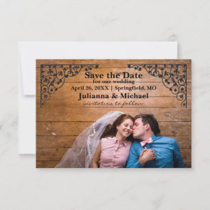Reserve A Data Cantos de Renda Vintage Modernos - 3x5 Save the Da