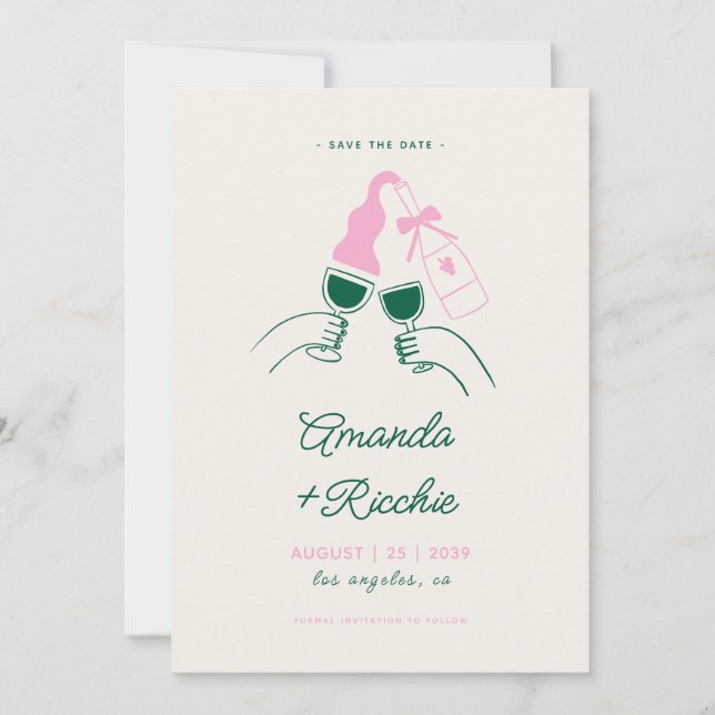 Reserve A Data Caprichoso Retro Divertido Desenho à Mão Brinde Ca (Frente)