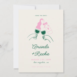 Reserve A Data Caprichoso Retro Divertido Desenho à Mão Brinde Ca