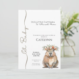 Reserve A Data Capybara Baby Shower Invitation • Oh Baby