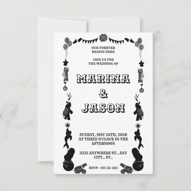 Reserve A Data Carnival festival black and white (Frente)