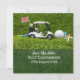 Reserve A Data Carrinho de Golfe com Bandeira da Inglaterra Salve