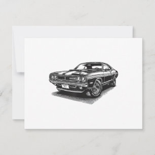 Reserve A Data Carro Americano Clássico Musculoso Retro Vintage 6