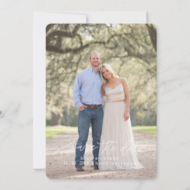 Reserve A Data Carta Whimsical Salvar a placa de data (Frente)