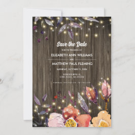 Reserve a Data. Cartão com fotos de Flores de Made