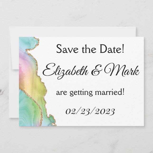 Reserve A Data Cartão-postal do arco-íris (Frente)