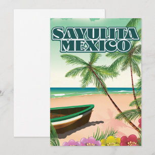 Reserve A Data Cartaz da praia de Sayulita México