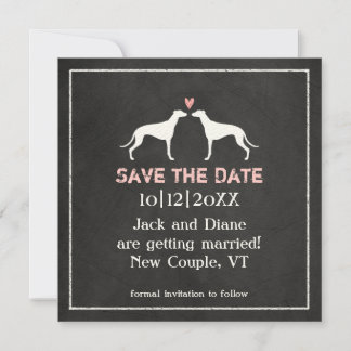 Reserve A Data Cartaz de Casamento de Greyhounds Salve a Data Est