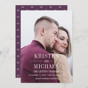 Reserve a Data. Cartões com fotos Vintage Pattern