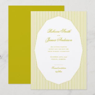 Reserve A Data Cartuxa Elegante Clássico Listras Casamento