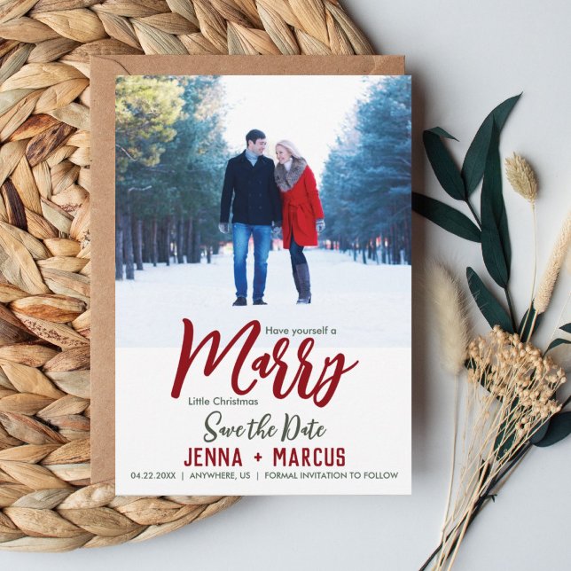 Reserve A Data Casado Pequeno Natal Salve A Data (Criador carregado)