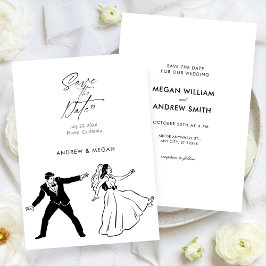 Reserve A Data Casal bonitinho de casamento divertido