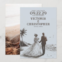 Casal de praia Salvar a Data