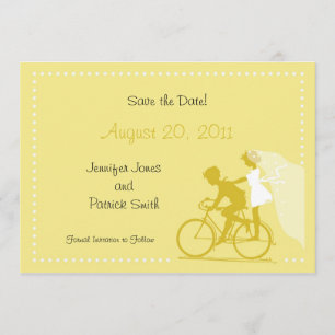 Reserve A Data CASAL moderno CUTE na Bicicleta Salvar a Data