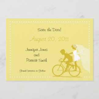 Reserve A Data CASAL moderno CUTE na Bicicleta Salvar a Data