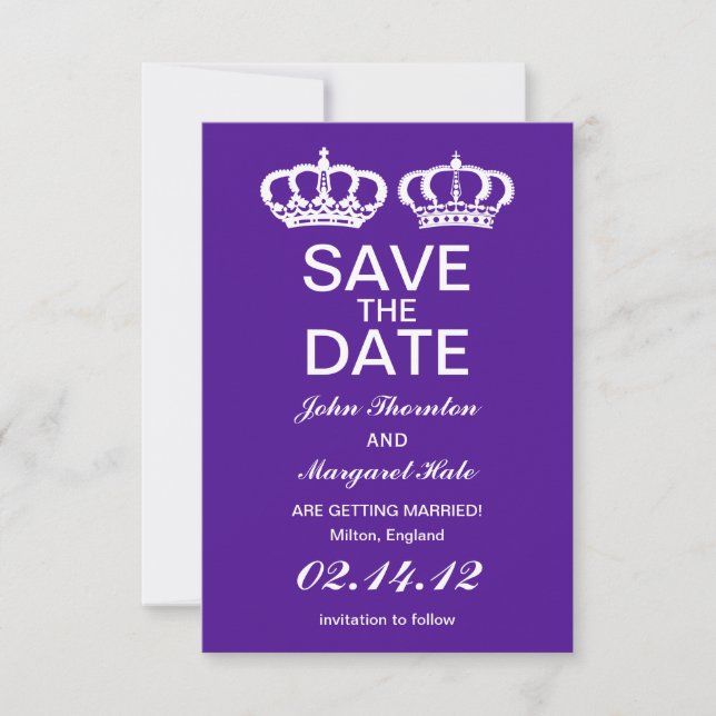Reserve A Data Casal Real Roxo Salve a Data (Frente)