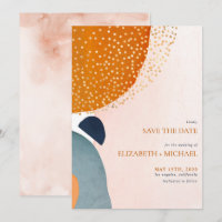 Casamento abstrato Blush Marinho Cor-de-Rosa Azul 