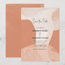 Reserve A Data Casamento Abstrato da Boêmia Moderna Terracotta