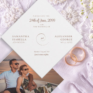 Reserve A Data Casamento Atemporal com Ampersand de Mousse de Moc