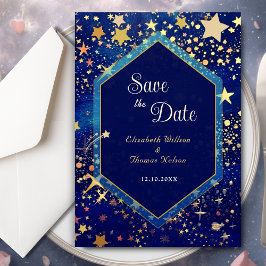 Reserve A Data Casamento azul-noturno celestial