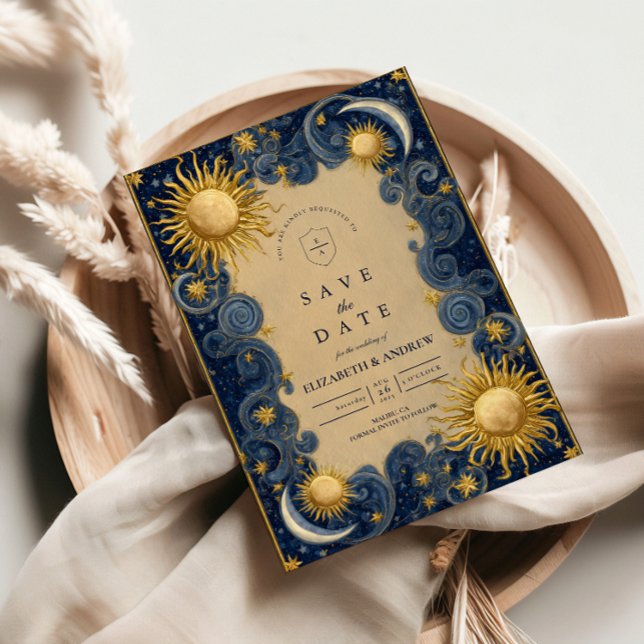 Reserve A Data Casamento Barroco Celestial Dourado (Criador carregado)