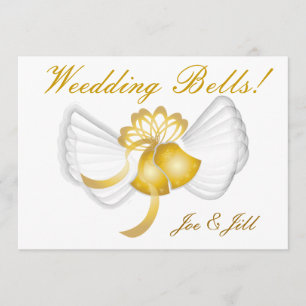 Reserve A Data Casamento Bels voado ouro Card-Cust.