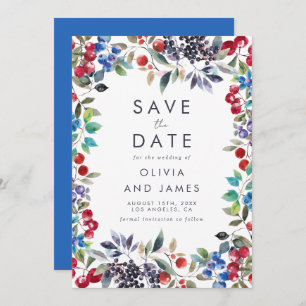 Reserve A Data Casamento Berry Summer Watercolor