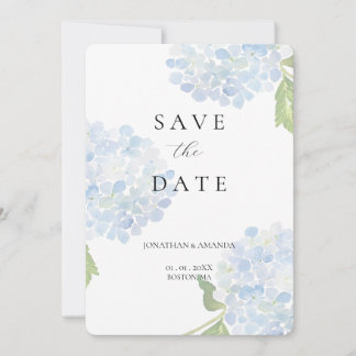 Reserve A Data Casamento Blue Hydrangea Salvar a Data