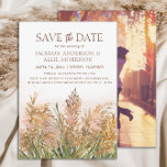Reserve A Data Casamento Boêmico Botânico Russo Pampas Grass<br><div class="desc">Casamento de grama de pampas, russo e boêmico Salve o cartão de Data. Personalizado com suas informações na frente e sua foto na parte de trás. Entre em contato comigo para obter assistência com suas personalizações ou para solicitar outros produtos Zazzle correspondentes ou coordenadores para suas ocasiões especiais. Adquira este...</div>