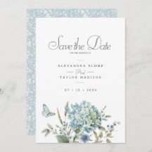 Casamento Bohemian Blue Floral Watercolor